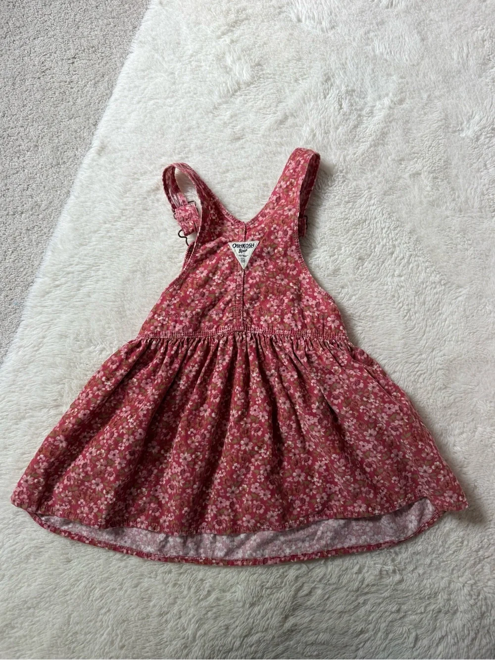 OshKosh B'gosh Pink Floral Corduroy Dress